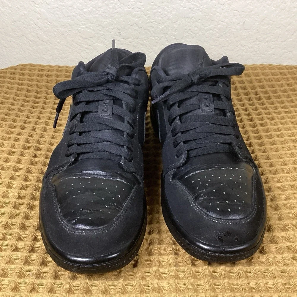 Nike Air Jordan 1 Mens Sz 9 Triple Black 553558-025 2016 Shoes Sneakers